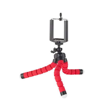 Uchwyt tripod, statyw elastyczny M-LIFE do telefonu / kamery sportowej czerwony