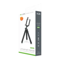 Uchwyt tripod, statyw elastyczny M-LIFE do telefonu / kamery sportowej czerwony