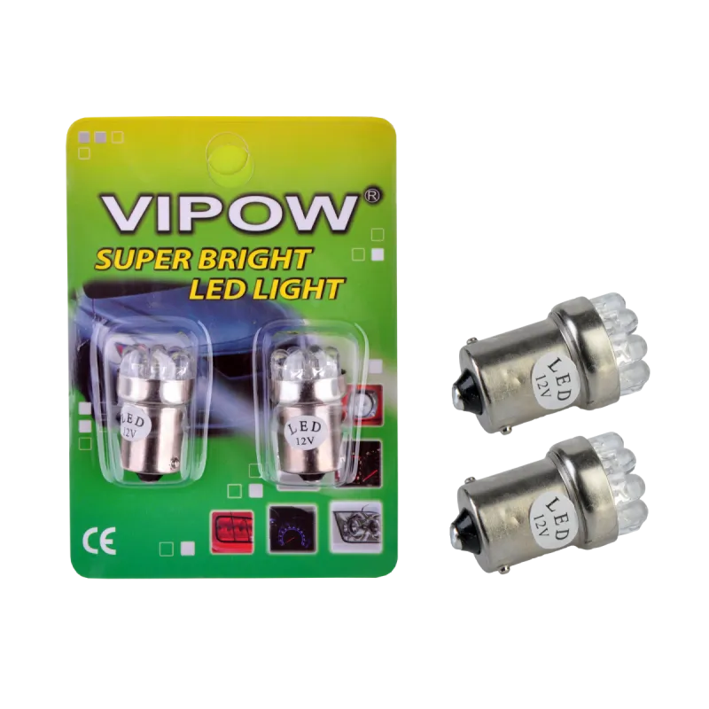 Żarówka samochodowa 12V G18.5 -9LED/1157 biała/blister-2szt