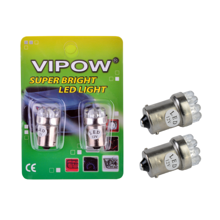 Żarówka samochodowa 12V G18.5 -9LED/1157 biała/blister-2szt