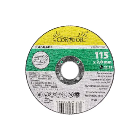 Tarcza korundowa do betonu 115 x 2.0 x 22.2 mm