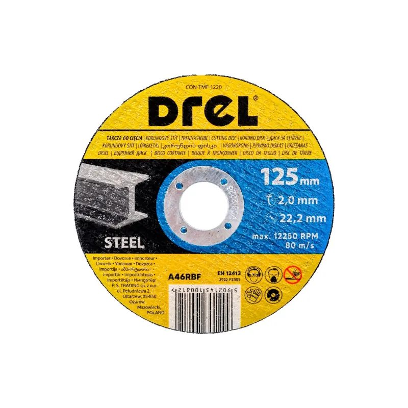 Tarcza korundowa 125 x 2.0 x 22.2 mm, do metalu