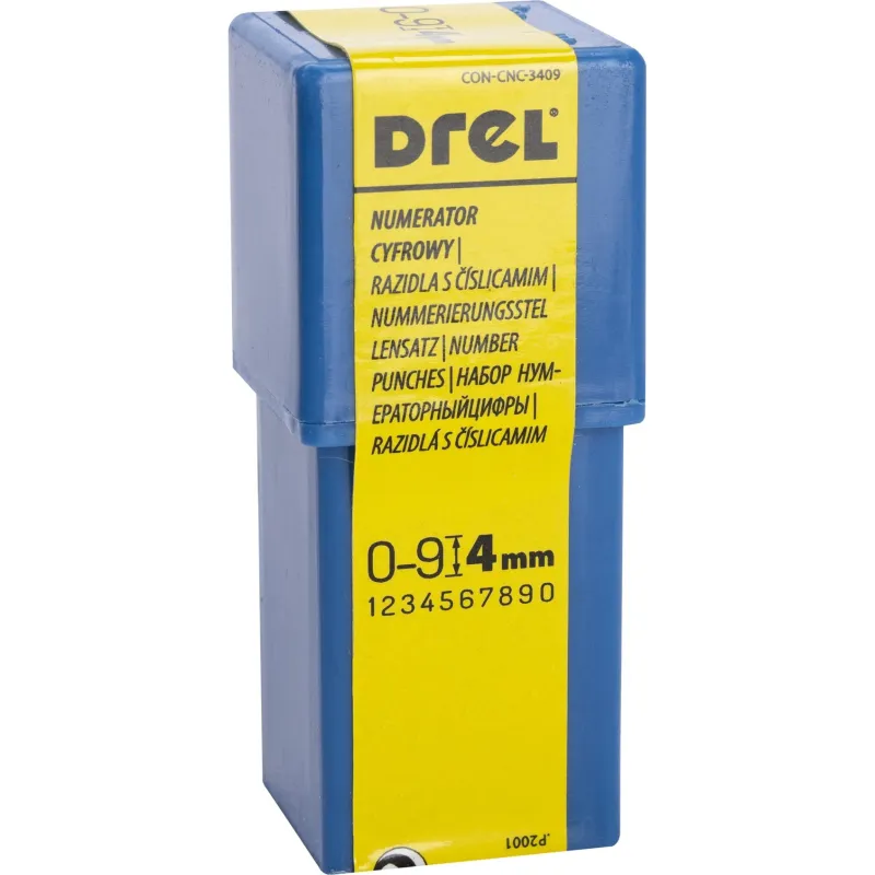 Numeratory cyfrowe 4 mm, 9 szt.