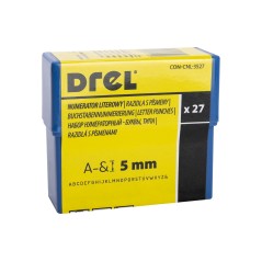 Numeratory literowe 5 mm, 27 szt.