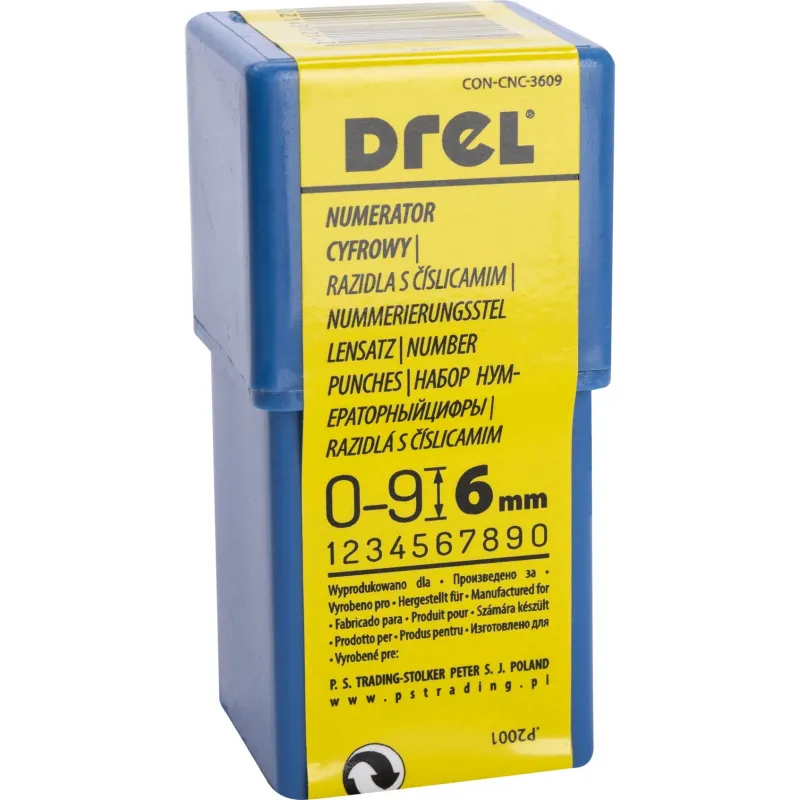 Numeratory cyfrowe 6 mm, 9 szt.