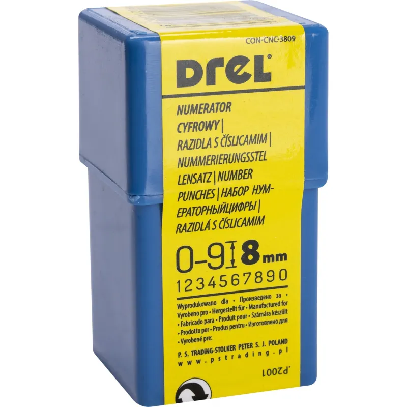 Numeratory cyfrowe 8 mm, 9 szt.