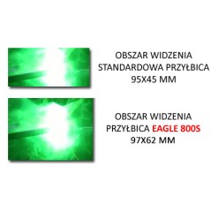 Maska przyłbica samościemniająca TECMEN GRIND 800S Eagle grafic 97x62 mm