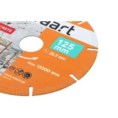 Tarcza z nasypem diamentowym 125 x 22.2 mm, do betonu