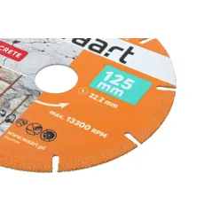 Tarcza z nasypem diamentowym 125 x 22.2 mm, do betonu