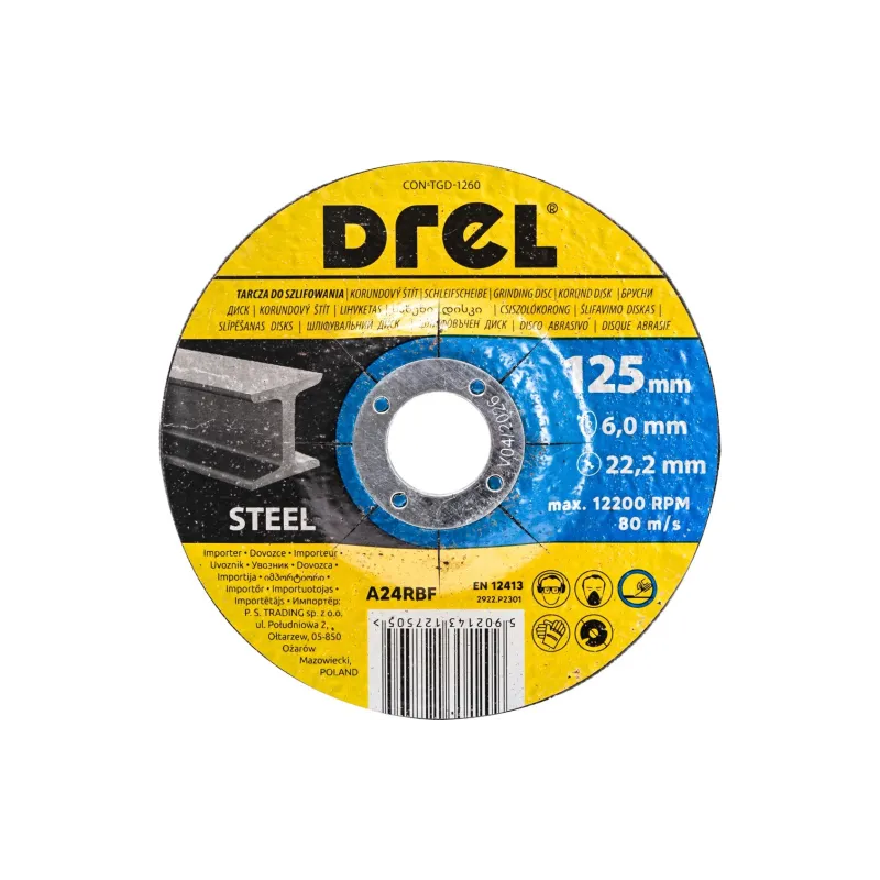 Tarcza korundowa do szlifowania metalu 125 x 6.0 x 22.2 mm