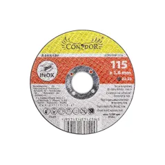 Tarcza korundowa 115 x 1.6 x 22.2 mm, do metalu, Inox
