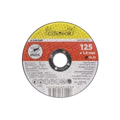 Tarcza korundowa 125 x 1.6 x 22.2 mm, do metalu, Inox