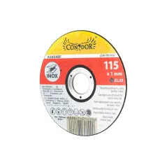 Tarcza korundowa 115 x 1.0 x 22.2 mm, do metalu, Inox