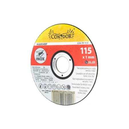 Tarcza korundowa 115 x 1.0 x 22.2 mm, do metalu, Inox