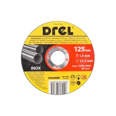 Tarcza korundowa 125 x 1.0 x 22.2 mm, do metalu, Inox