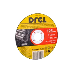 Tarcza korundowa 125 x 1.0 x 22.2 mm, do metalu, Inox