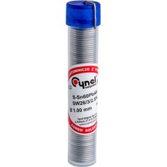 Spoiwo lutownicze 1.0 mm, 16 g, Sn60Pb40, topnik SW26, fiolka