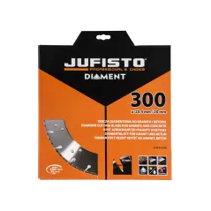 Tarcza diamentowa 300 x 25.4 mm, segmentowa, spawana laserowo, do granitu i betonu