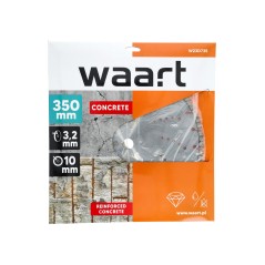 Tarcza diamentowa 350 x 25.4 mm, segmentowa, spawana laserowo, do granitu i betonu