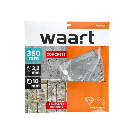Tarcza diamentowa 350 x 25.4 mm, segmentowa, spawana laserowo, do granitu i betonu