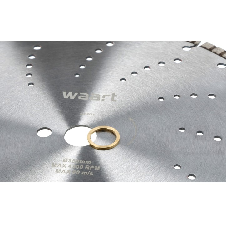Tarcza diamentowa 350 x 25.4 mm, segmentowa, spawana laserowo, do granitu i betonu