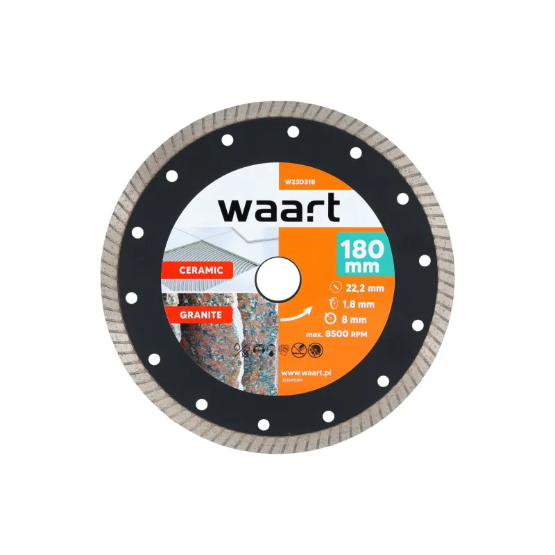 Tarcza diamentowa 180 x 22.2, Turbo