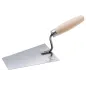 Kielnia sztukatorska trapezowa, 160 mm, stal nierdzewna, drewniany uchwyt
