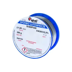 Spoiwo lutownicze 1.0 mm, 250 g, Sn60Pb40, topnik SW26, szpulka