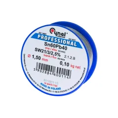 Spoiwo lutownicze 1.5 mm, 100 g, Sn60Pb40, topnik SW26, szpulka