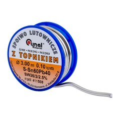 Spoiwo lutownicze 3.0 mm, 100 g, Sn60Pb40, topnik SW26, szpulka