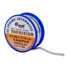 Spoiwo lutownicze 3.0 mm, 100 g, Sn60Pb40, topnik SW26, szpulka
