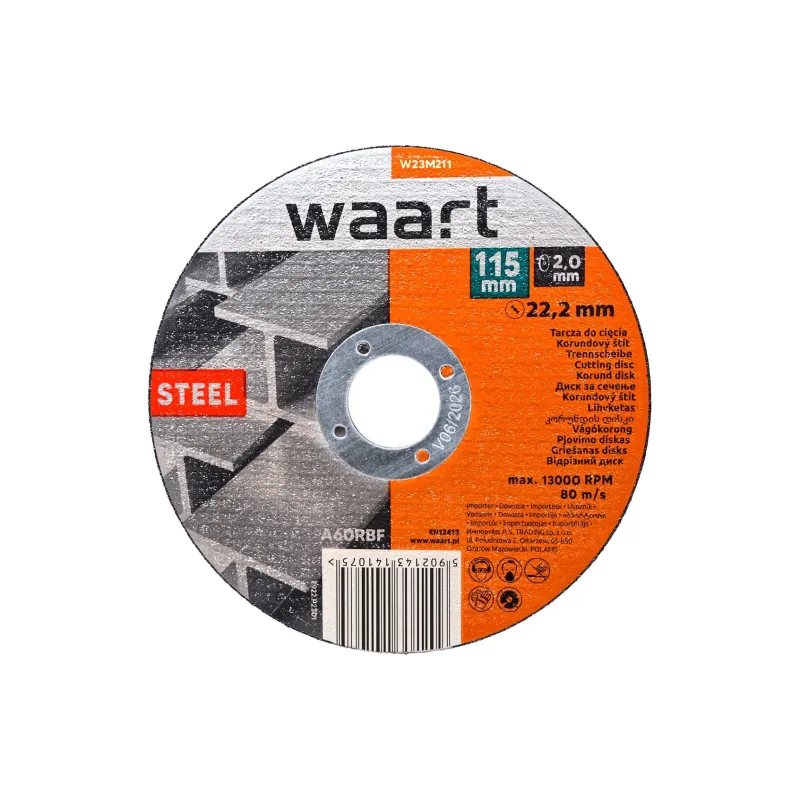 Tarcza korundowa 115 x 2.0 x 22.2 mm, do stali Tarcza korundowa 115 x 2.0 x 22.2 mm, do stali
