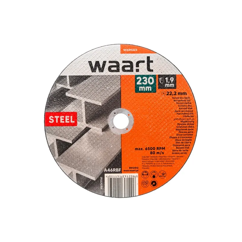 Tarcza korundowa 230 x 1.9 x 22.2 mm, do stali Tarcza korundowa 230 x 1.9 x 22.2 mm, do stali