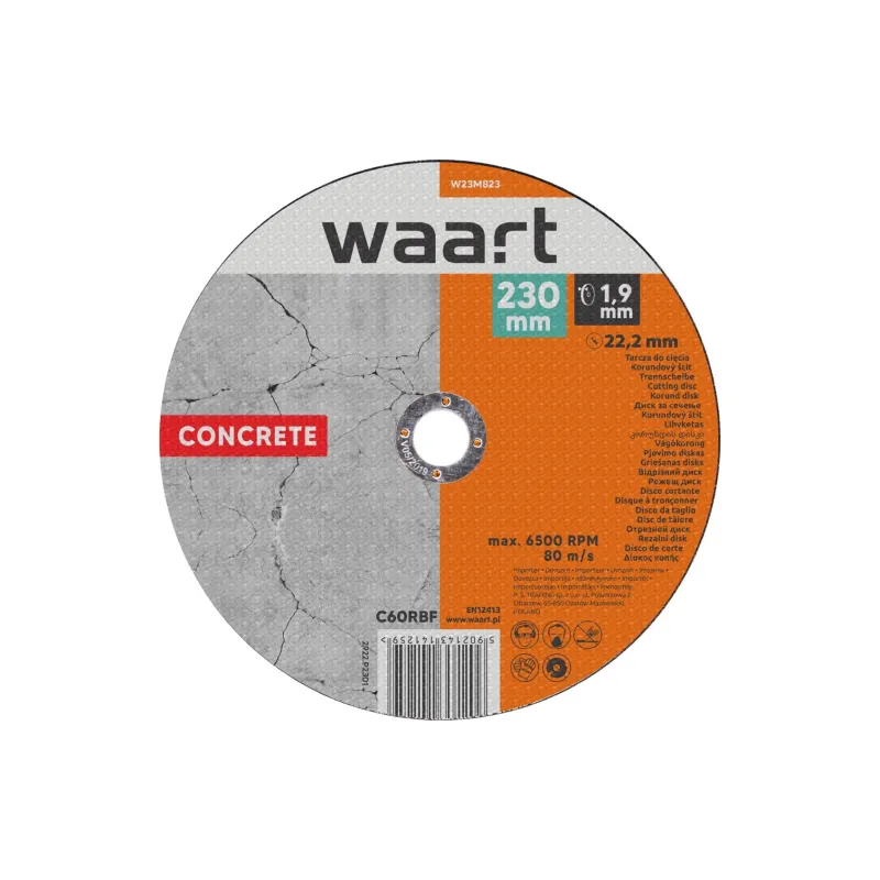 Tarcza korundowa 230 x 1.9 x 22.2 mm, do betonu