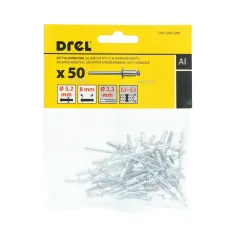 Nity aluminiowe 3.2 x 8.0 mm, 50 szt.