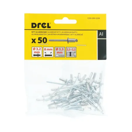 Nity aluminiowe 3.2 x 8.0 mm, 50 szt.