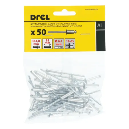 Nity aluminiowe 4.0 x 18.0 mm, 50 szt.