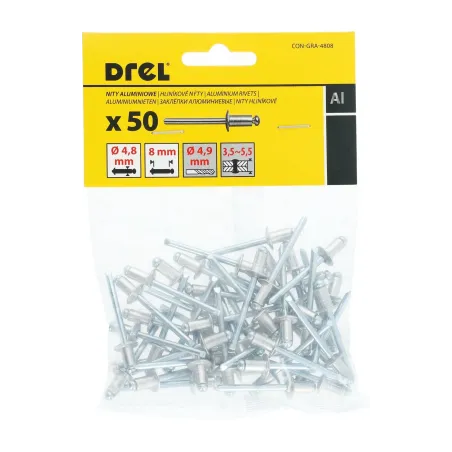 Nity aluminiowe 4.8 x 8.0 mm, 50 szt.