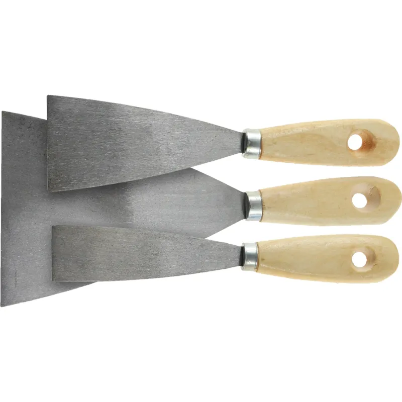 Zestaw szpachli malarskich 25-80 mm, drewniany uchwyt, 3 szt. Zestaw szpachli malarskich 25-80 mm, drewniany uchwyt, 3 szt.