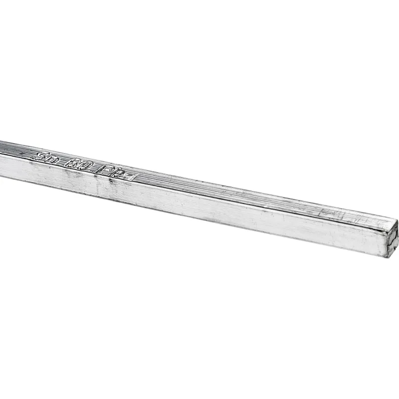 Laska cyny 7 x 7 x 250 mm, 110 g, Sn60Pb40, kwadrat