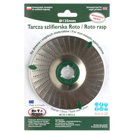 Tarcza szlifierska Roto 125 x 2.0 x 22.2 mm