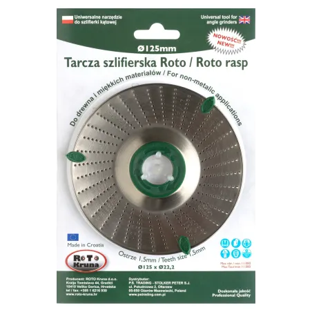 Tarcza szlifierska Roto 125 x 2.0 x 22.2 mm