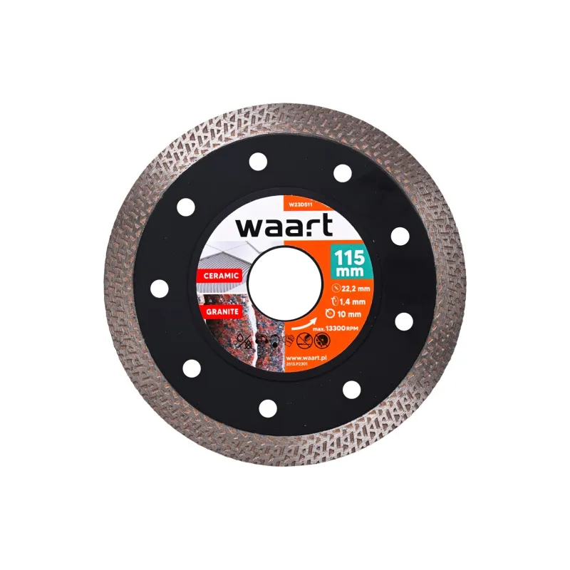 Tarcza diamentowa 115 x 22.2, warkoczowa