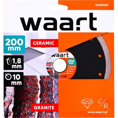 Tarcza diamentowa 200 x 25.4, warkoczowa