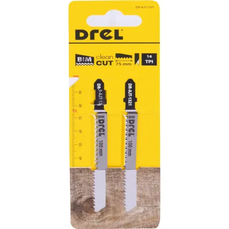 Brzeszczoty do wyrzynarek z uchwytem typu "T", 75 mm, 14TPI, do drewna, PVC, 2 szt.