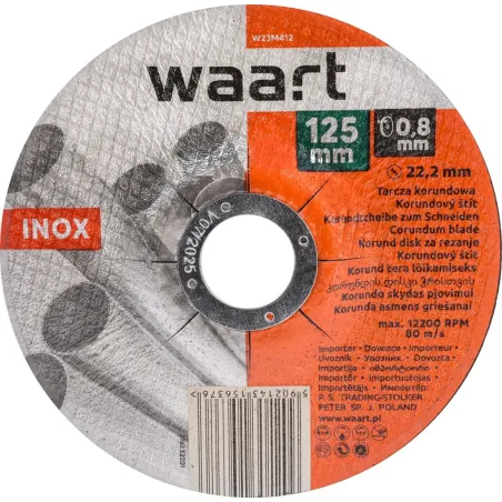 Tarcza korundowa 125 x 0.8 x 22.2 mm, do Inox