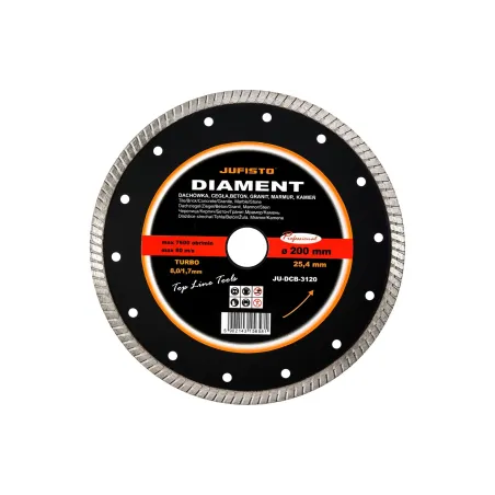 Tarcza diamentowa 200 x 25.4 mm, Turbo