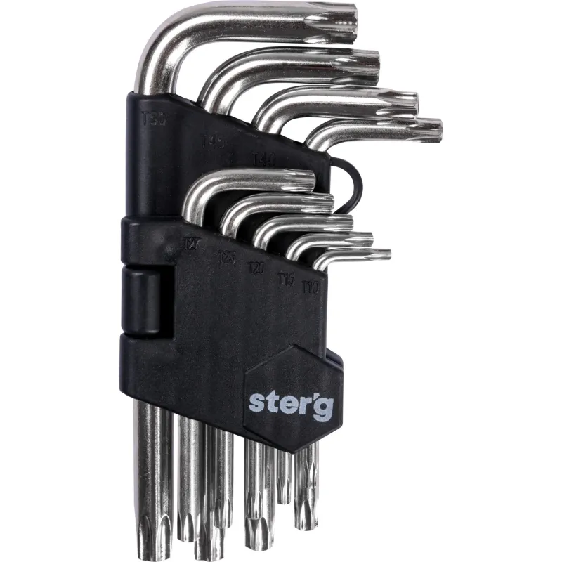 Zestawy kluczy Torx z otworem, T10-50, 9 szt.