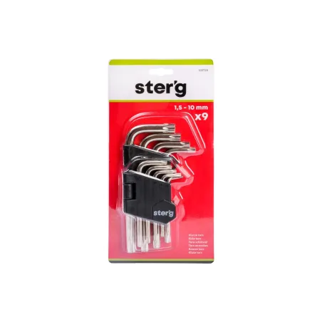 Zestawy kluczy Torx z otworem, T10-50, 9 szt.