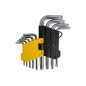 Zestaw kluczy Torx z otworem T10-50, 9 szt.